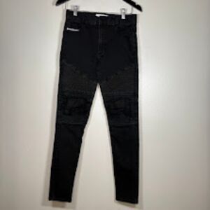 Nena and Pasadena Black distressed motto jeans size 30